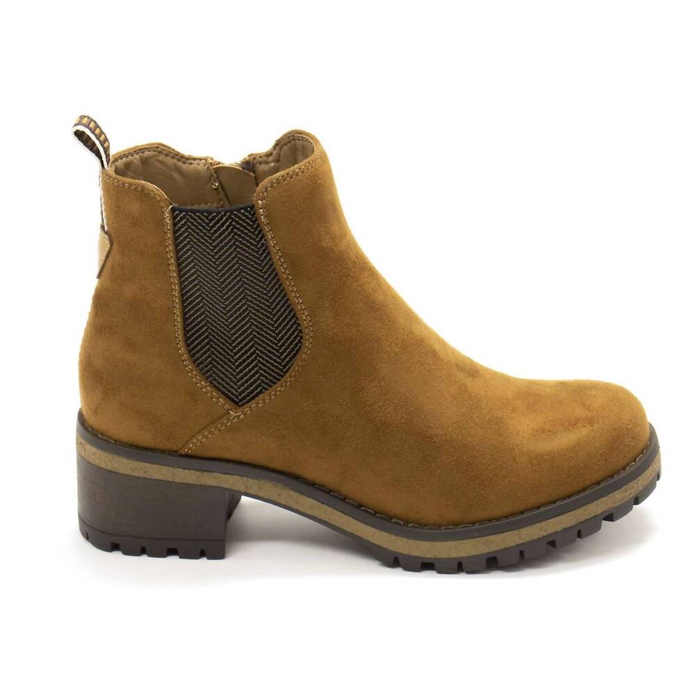 NEW PATRIZIA women's smylie chelsea bootie in camel